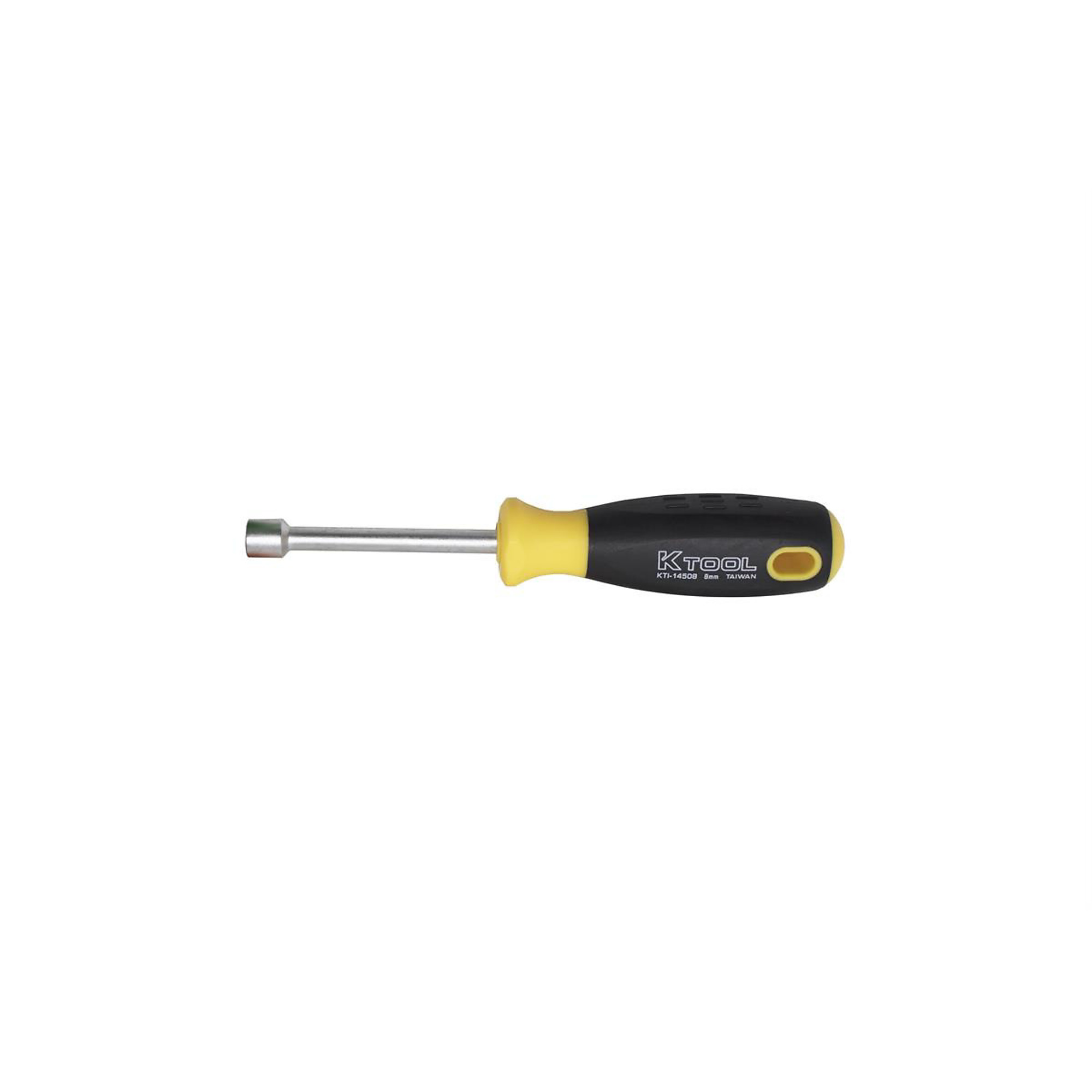 K Tool International Metric Nut Driver — 8mm x 75mm, Soft-Grip Handle, Model# KTI14508